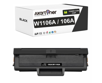 Compatible HP W1106A / 106A - CON CHIP - Negro Cartucho de Toner para HP Laser 107a, 107w / MFP 135a, 135w, 137fnw