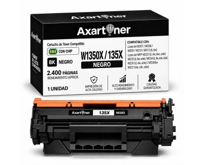 Compatible HP W1350X / 135X - CON CHIP - Negro Cartucho de Toner (NO usar en HP+ / Serie E) para HP LaserJet M207dw M209d M209dw / MFP M232dw M233dw M234d M234dw M234sdn M234sdw M235dw M235sdw M236dw M237dw
