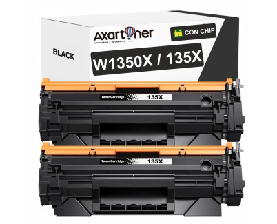 Compatible Pack x2 HP W1350X / 135X - CON CHIP - Negro Cartucho de Toner (NO usar en HP+ / Serie E) para HP LaserJet M209dw, MFP M234sdw, MFP M234sdn, MFP M234dw