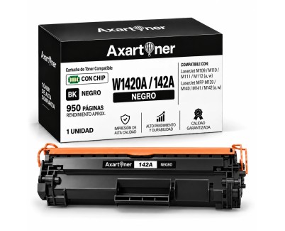 Compatible HP W1420A / 142A - CON CHIP - Negro Cartucho de Toner (NO usar en impresoras terminan en E)  para HP LaserJet MFP M140w LaserJet M110w M110 M140 M140w M139w