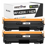 Compatible Pack x2 HP W1420A XL / 142XL - CON CHIP - Negro Cartucho de Toner (NO usar en impresoras que terminan en E) para HP LaserJet MFP M140w LaserJet M110w M110 M140 M140w M139w