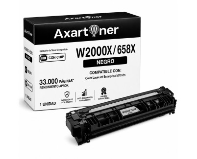 Compatible HP W2000X / W2000A Negro Cartucho de Toner 658X / 658A para HP Color LaserJet Enterprise M751dn