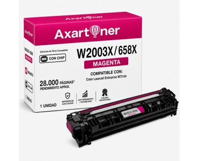 Compatible HP W2003X / W2003A Magenta Cartucho de Toner 658X / 658A para HP Color LaserJet Enterprise M751dn
