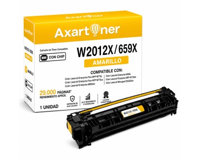 Compatible HP W2012X / W2012A Amarillo Cartucho de Toner 659X / 659A para HP Color Laserjet Enterprise M856dn M856x MFP M776dn MFP Flow M776zs M776x M776z