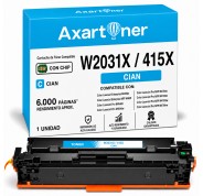 Compatible HP W2031X / 415X - CON CHIP - Cyan Cartucho de Toner para HP Color LaserJet Pro M454dn M454dw M454nw MFP M479dw M479fdn M479fdw M479fnw Enterprise M455dn MFP M480f