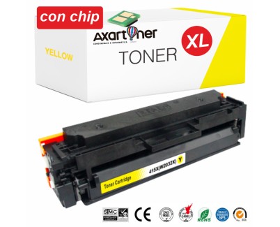 Compatible HP W2032X / 415X - CON CHIP - Amarillo Cartucho de Toner para HP Color LaserJet Pro MFP M454 / M478 / M479