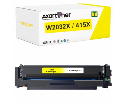 Compatible HP W2032X / 415X - CON CHIP - Amarillo Cartucho de Toner para HP Color LaserJet Pro MFP M454 / M478 / M479