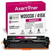 Compatible HP W2033X / 415X - CON CHIP - Magenta Cartucho de Toner para HP Color LaserJet Pro M454dn M454dw M454nw MFP M479dw M479fdn M479fdw M479fnw Enterprise M455dn MFP M480f