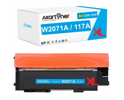 Compatible HP W2071A XL / 117A XL - CON CHIP - Cyan Cartucho de Toner para HP Color Laser 150a, 150nw - MFP 178nw, 178nwg, 179fng, 179fnw, 179fwg