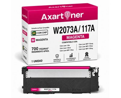 Compatible HP W2073A / 117A - CON CHIP - Magenta Cartucho de Toner para HP Color Laser 150a, 150nw - MFP 178nw, 178nwg, 179fng, 179fnw, 179fwg