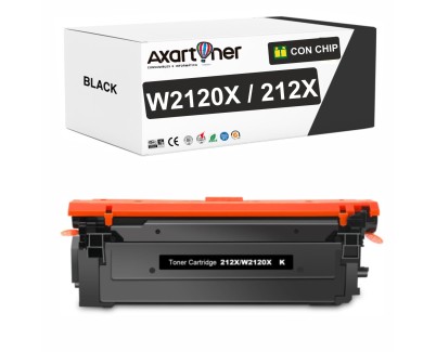 Compatible HP W2120X / 212X - CON CHIP - Negro Cartucho de Toner para HP Color LaserJet Enterprise Flow MFP M578c, Enterprise M554dn, M555dn, M555x, MFP M578dn, MFP M578f