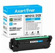 Compatible HP W2121X / 212X - CON CHIP - Cyan Cartucho de Toner para HP Color LaserJet Enterprise Flow MFP M578c, Enterprise M554dn, M555dn, M555x, MFP M578dn, MFP M578f