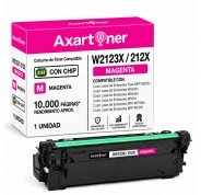 Compatible HP W2123X / 212X - CON CHIP - Magenta Cartucho de Toner para HP Color LaserJet Enterprise Flow MFP M578c, Enterprise M554dn, M555dn, M555x, MFP M578dn, MFP M578f