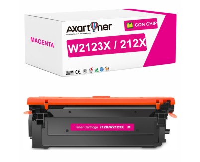 Compatible HP W2123X / 212X - CON CHIP - Magenta Cartucho de Toner para HP Color LaserJet Enterprise Flow MFP M578c, Enterprise M554dn, M555dn, M555x, MFP M578dn, MFP M578f