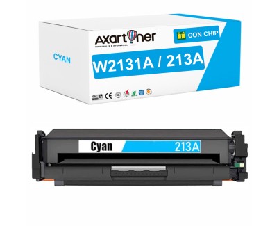 Compatible HP W2131A / 213A Cyan Cartucho de Toner para HP Color LaserJet Enterprise 5700dn 6700dn 6701dn MFP 5800dn MFP 5800f MFP 6800dn X654 X65455 X65465 / Enterprise Flow MFP 5800zf 6800zf 6800zfsw 6801zfsw
