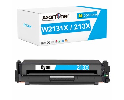 Compatible HP W2131X / 213X Cyan Cartucho de Toner para HP Color LaserJet Enterprise 5700dn 6700dn 6701dn MFP 5800dn MFP 5800f MFP 6800dn X654 X65455 X65465 / Enterprise Flow MFP 5800zf 6800zf 6800zfsw 6801zfsw