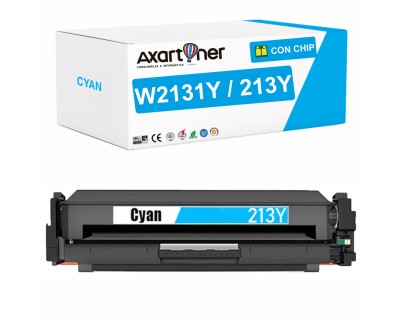 Compatible HP W2131Y / 213Y Cyan Cartucho de Toner para HP Color LaserJet Enterprise 5700dn 6700dn 6701dn MFP 5800dn MFP 5800f MFP 6800dn X654dn X65455dn X65465dn / Enterprise Flow MFP 5800zf 6800zf 6800zfsw 6801zfsw