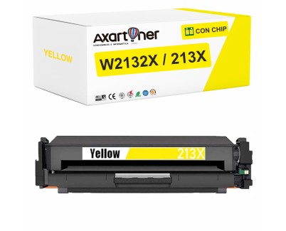 Compatible HP W2132X / 213X Amarillo Cartucho de Toner para HP Color LaserJet Enterprise 5700dn 6700dn 6701dn MFP 5800dn MFP 5800f MFP 6800dn X654 X65455 X65465 / Enterprise Flow MFP 5800zf 6800zf 6800zfsw 6801zfsw