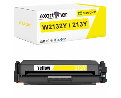 Compatible HP W2132Y / 213Y Amarillo Cartucho de Toner para HP Color LaserJet Enterprise 5700dn 6700dn 6701dn MFP 5800dn MFP 5800f MFP 6800dn X654dn X65455dn X65465dn / Enterprise Flow MFP 5800zf 6800zf 6800zfsw 6801zfsw