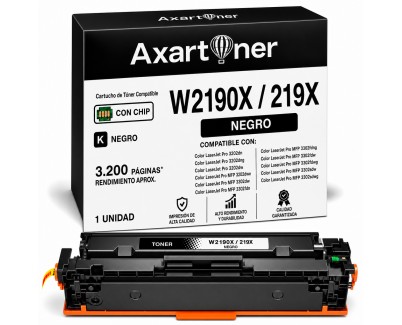 Compatible HP W2190X / 219X - CON CHIP - Negro Cartucho de Toner para HP Color LaserJet Pro 3202dw / MFP 3302fdng / MFP 3302fdwg / MFP 3302sdwg