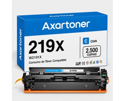 Compatible HP W2191X / 219X - CON CHIP - Cyan Cartucho de Toner para HP Color LaserJet Pro 3202dw / MFP 3302fdng / MFP 3302fdwg / MFP 3302sdwg