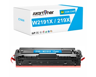 Compatible HP W2191X / 219X - CON CHIP - Cyan Cartucho de Toner para HP Color LaserJet Pro 3202dw / MFP 3302fdng / MFP 3302fdwg / MFP 3302sdwg