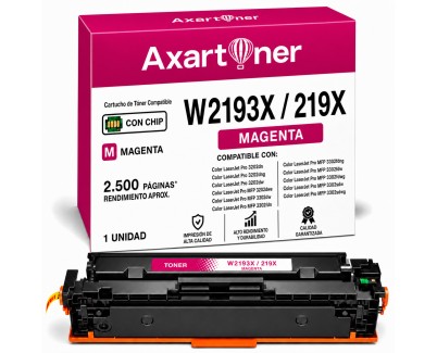 Compatible HP W2193X / 219X - CON CHIP - Magenta Cartucho de Toner para HP Color LaserJet Pro 3202dw / MFP 3302fdng / MFP 3302fdwg / MFP 3302sdwg