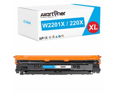 Compatible HP W2201X / 220X - con chip - Cyan Cartucho de Toner para HP Color LaserJet Pro 4202 / MFP 4302 / MFP 4303