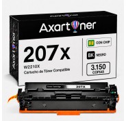 Compatible HP W2210X / W2210A - CON CHIP - Negro Cartucho de Toner 207X / 207A para HP Color LaserJet Pro M255dw, M255nw, MFP M282nw, MPF M283cdw, MFP M283fdn, MFP M283fdw
