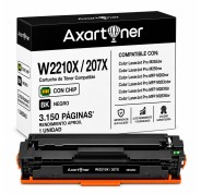 Compatible HP W2210X / W2210A - CON CHIP - Negro Cartucho de Toner 207X / 207A para HP Color LaserJet Pro M255dw, M255nw, MFP M282nw, MPF M283cdw, MFP M283fdn, MFP M283fdw