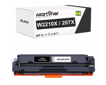 Compatible HP W2210X / W2210A - CON CHIP - Negro Cartucho de Toner 207X / 207A para HP Color LaserJet Pro M255, MFP M282, MFP M283