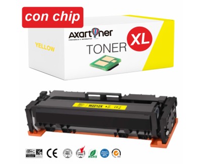 Compatible HP W2212X / W2212A - CON CHIP - Amarillo Cartucho de Toner 207X / 207A para HP Color LaserJet Pro M255, MFP M282, MFP M283