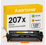 Compatible HP W2212X / W2212A - CON CHIP - Amarillo Cartucho de Toner 207X / 207A para HP Color LaserJet Pro M255dw, M255nw, MFP M282nw, MPF M283cdw, MFP M283fdn, MFP M283fdw