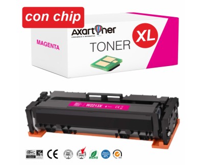 Compatible HP W2213X / W2213A - CON CHIP - Magenta Cartucho de Toner 207X / 207A para HP Color LaserJet Pro M255, MFP M282, MFP M283