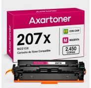 Compatible HP W2213X / W2213A - CON CHIP - Magenta Cartucho de Toner 207X / 207A para HP Color LaserJet Pro M255dw, M255nw, MFP M282nw, MPF M283cdw, MFP M283fdn, MFP M283fdw