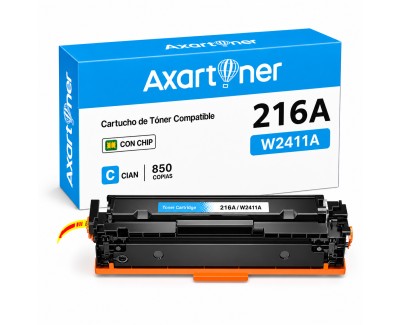 Compatible HP W2411A / 216A - CON CHIP - Cyan Cartucho de Toner para HP Color LasertJet Pro M155nw / MFP M182n / MFP M182nw / MFP M183fw