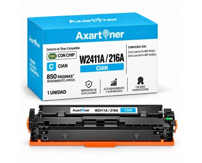 Compatible HP W2411A / 216A - CON CHIP - Cyan Cartucho de Toner para HP Color LasertJet Pro M155nw / MFP M182n / MFP M182nw / MFP M183fw