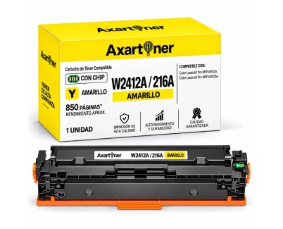 Compatible HP W2412A / 216A - CON CHIP - Amarillo Cartucho de Toner para HP Color LasertJet Pro M155nw / MFP M182n / MFP M182nw / MFP M183fw