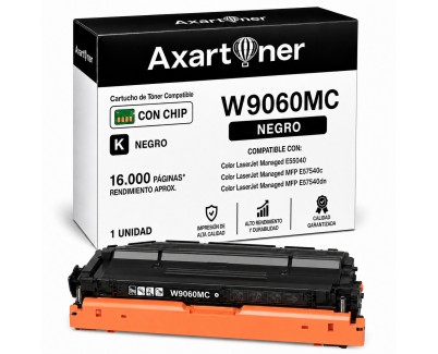 Compatible HP W9060MC XL Negro Cartucho de Toner para HP Color LaserJet Managed E55040, MFP E57540
