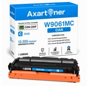 Compatible HP W9061MC XL Cyan Cartucho de Toner para HP Color LaserJet Managed E55040, MFP E57540