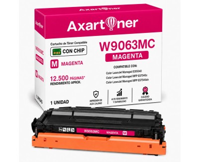 Compatible HP W9063MC XL Magenta Cartucho de Toner para HP Color LaserJet Managed E55040, MFP E57540