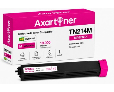 Compatible Konica Minolta Bizhub C200 Magenta Cartucho de Toner A0D7354 / TN-214M / TN214