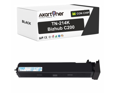 Compatible Konica Minolta Bizhub C200 Negro Cartucho de Toner A0D7154 / TN-214K / TN214