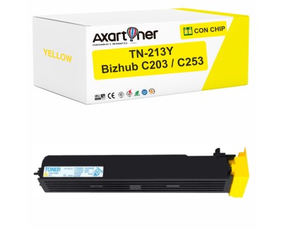Compatible Konica Minolta Bizhub C203 / C253 Amarillo Cartucho de Toner A0D7252 / TN-213Y / TN213