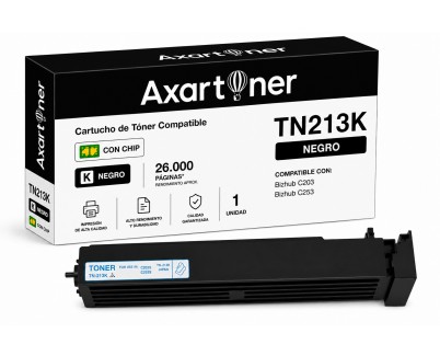 Compatible Konica Minolta Bizhub C203 / C253 Negro Cartucho de Toner A0D7152 / TN-213K / TN213