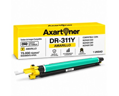 Compatible Konica Minolta Bizhub C220, C280, C360 Amarillo Tambor de Imagen (Drum) A0XV0TD / DR311Y / DR-311Y