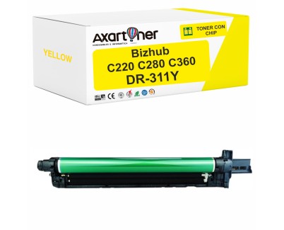 Compatible Konica Minolta Bizhub C220, C280, C360 Amarillo Tambor de Imagen (Drum) A0XV0TD / DR311Y / DR-311Y