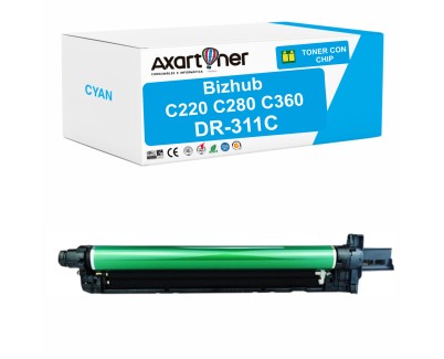 Compatible Konica Minolta Bizhub C220, C280, C360 Cyan Tambor de Imagen (Drum) A0XV0TD / DR311C / DR-311C