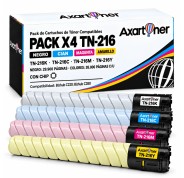 Compatible Pack x4 Konica Minolta Bizhub C220 / C280 Cartuchos de Toner TN216 / TN-216