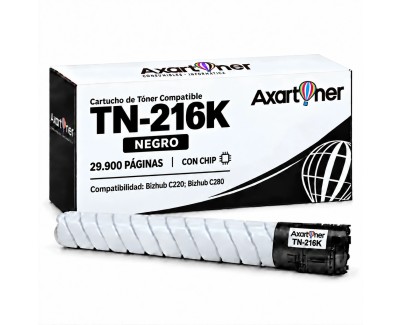 Compatible Konica Minolta Bizhub C220, C280 Negro Cartucho de Toner A11G151 / TN216K / TN216